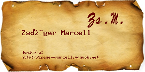 Zséger Marcell névjegykártya